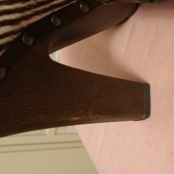 Sam Edelman brown striped leather heels Sz 5 🎁 - Picture 6 of 10